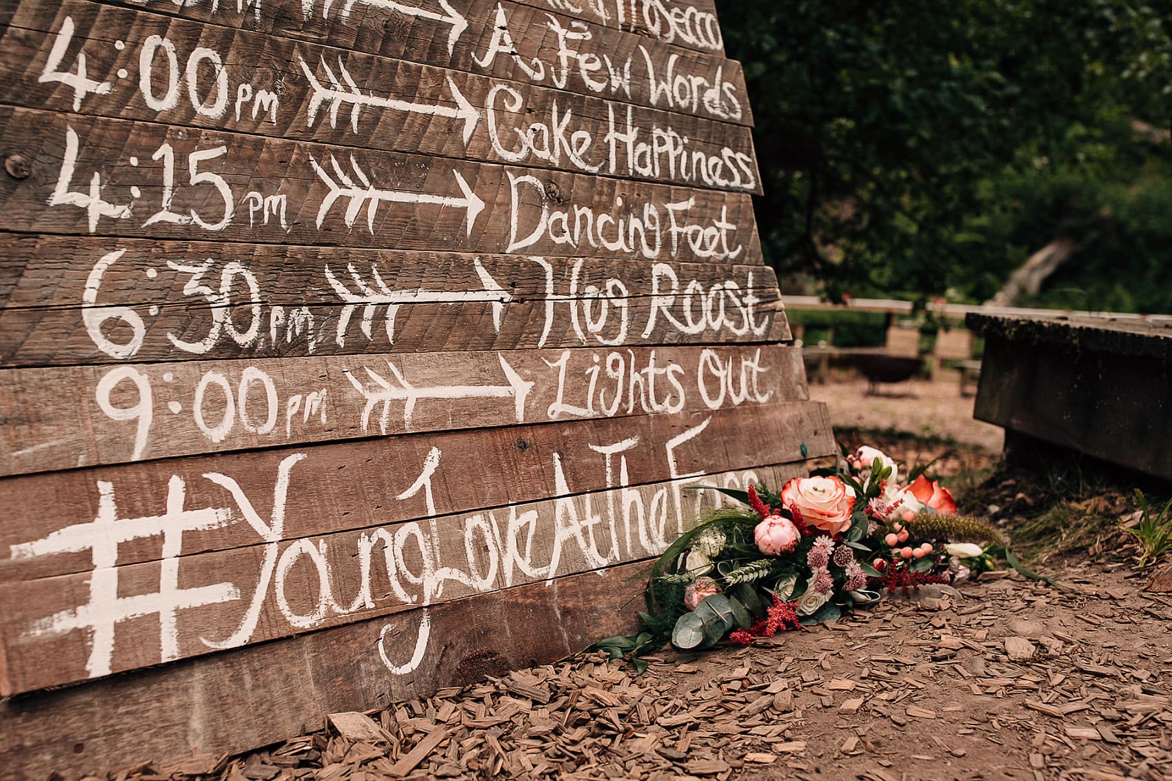 married outdoors wedding photography rustic details