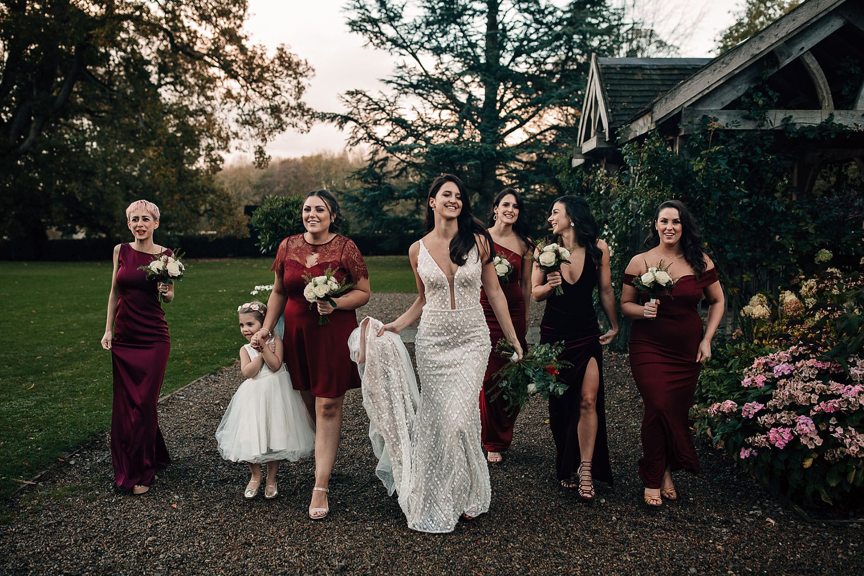 bridesmaids wedding photography Hollywood style
