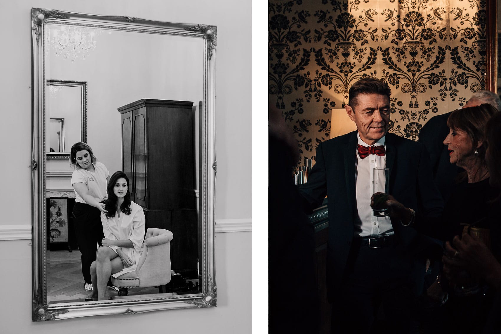 Gatsby style bowtie wedding Middleton Lodge