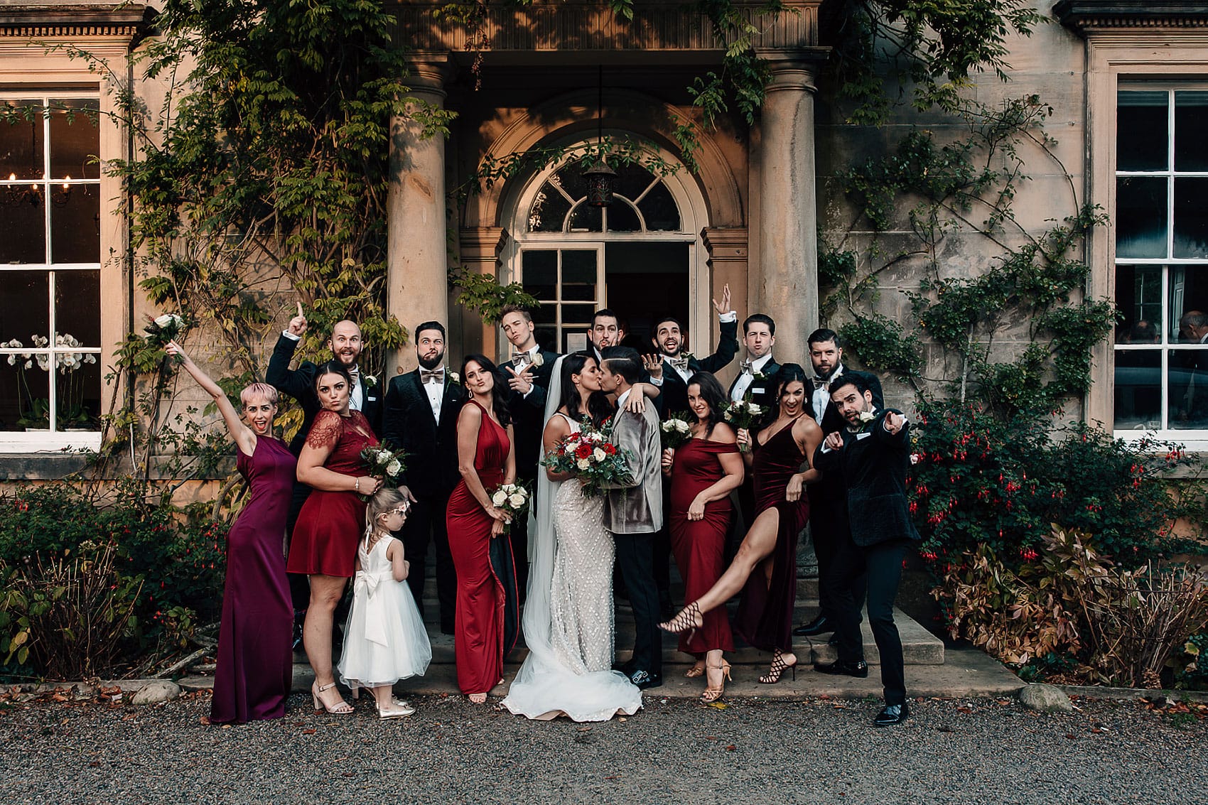 Hollywood style wedding photography Middleton Lodge