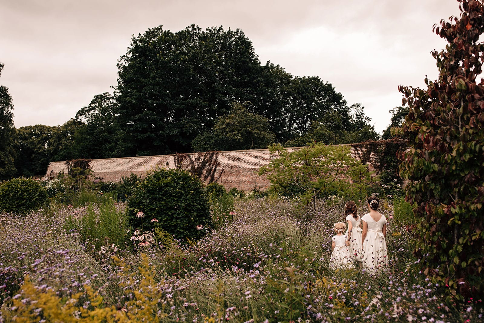 adventure wedding Middleton Lodge Yorkshire flower girls