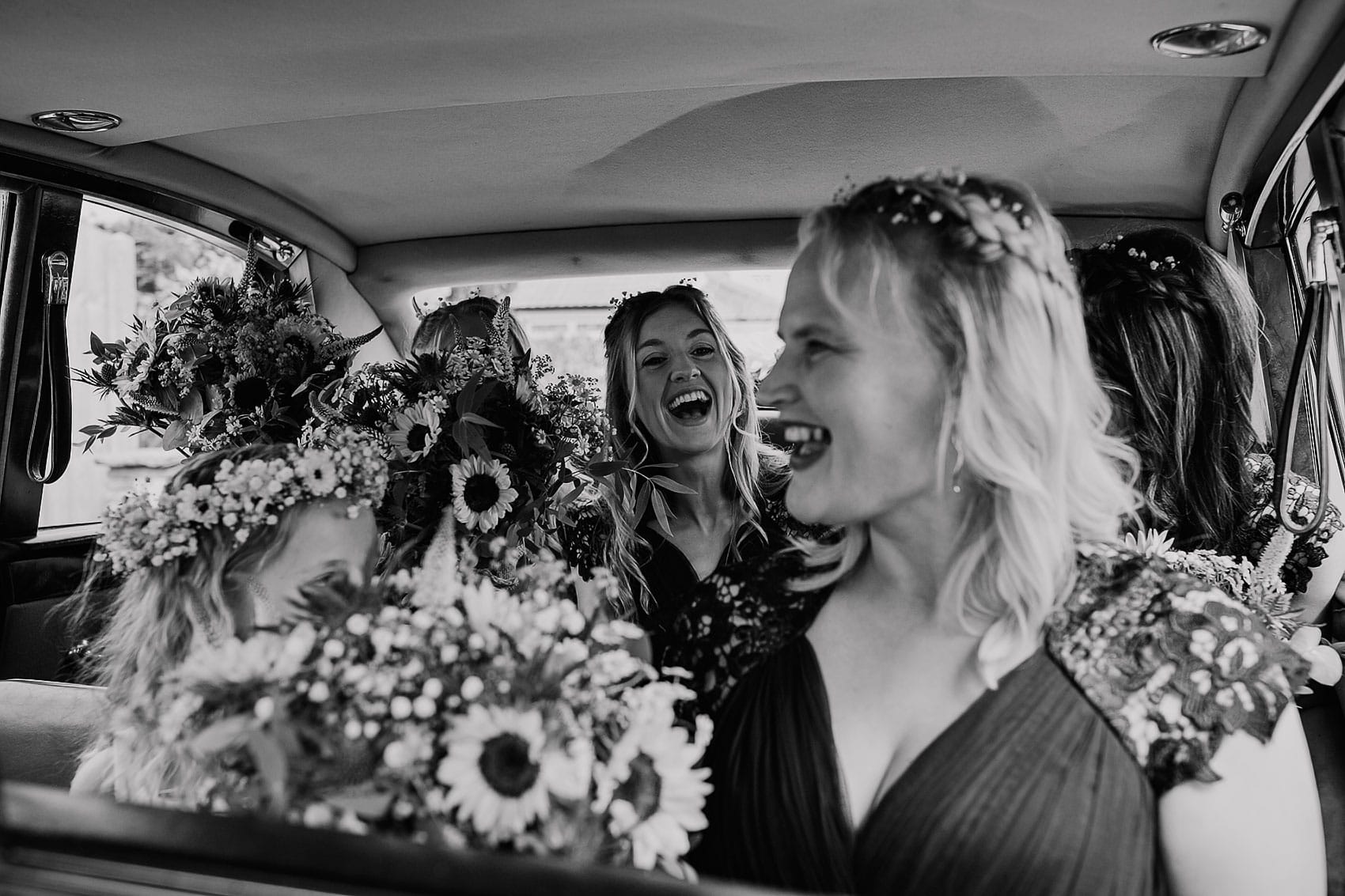 bridesmaids wedding photography Yorkshire