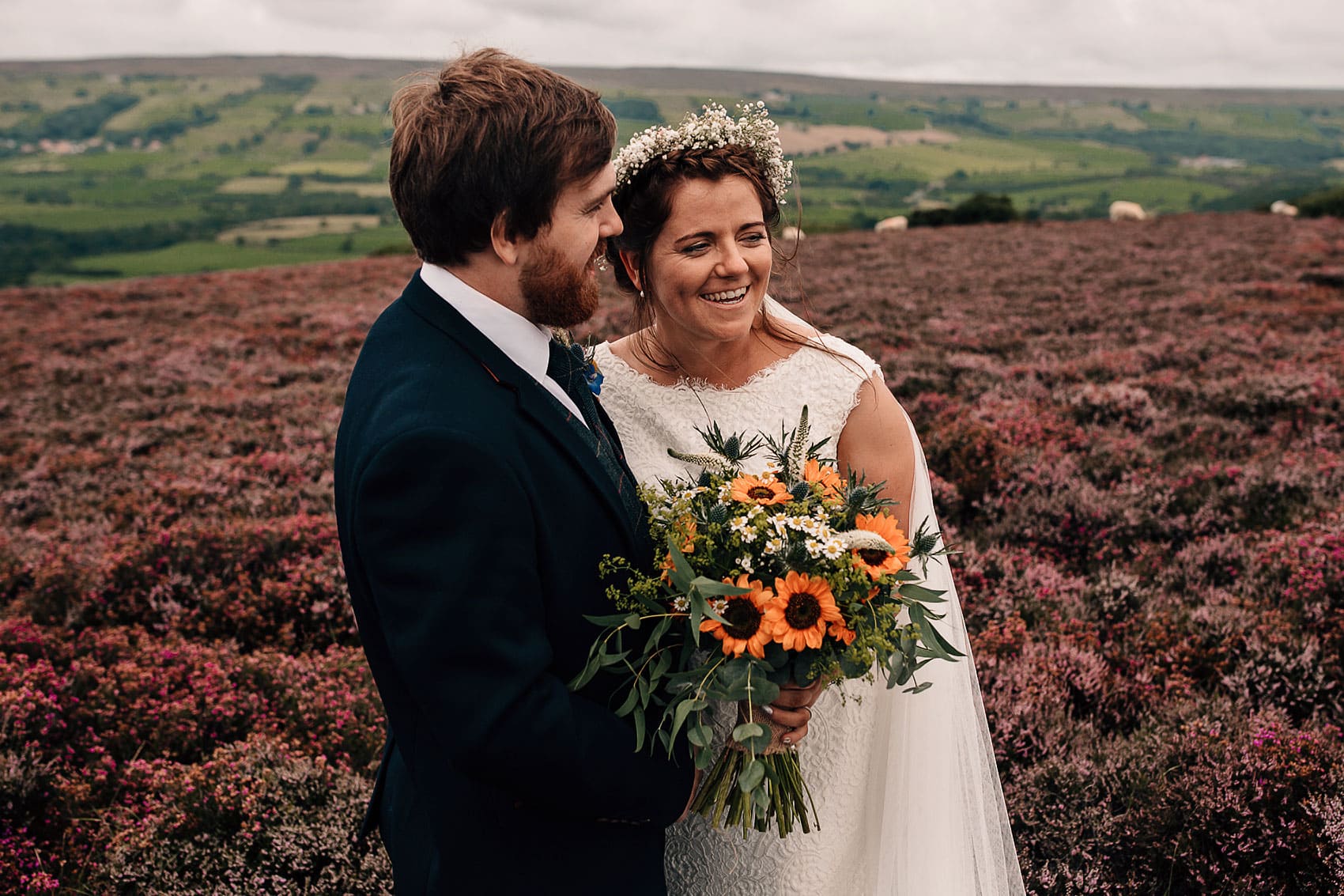 adventurous couples North Yorkshire moors wedding photography