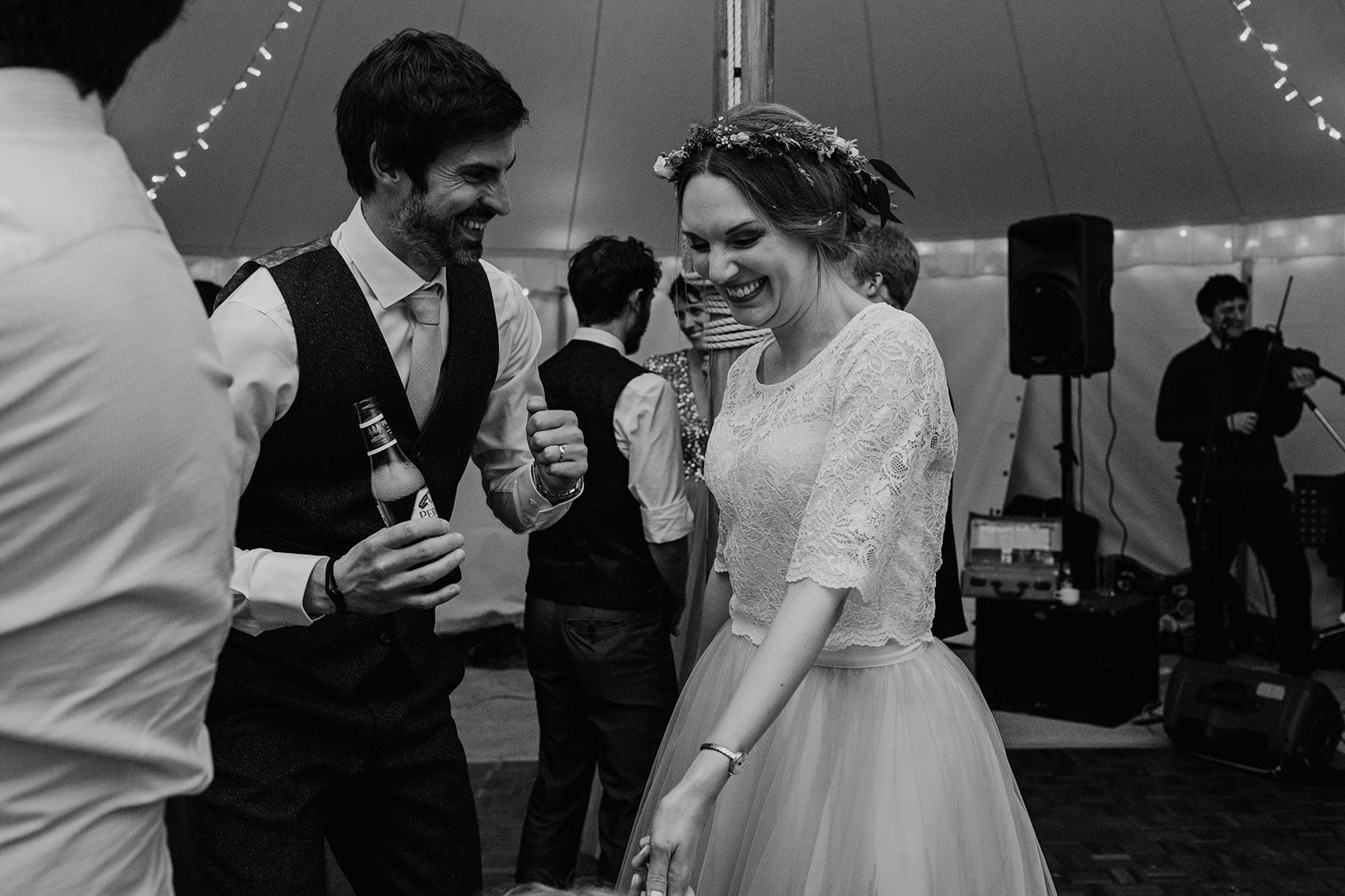 bohemian marquee wedding photography Yorkshire
