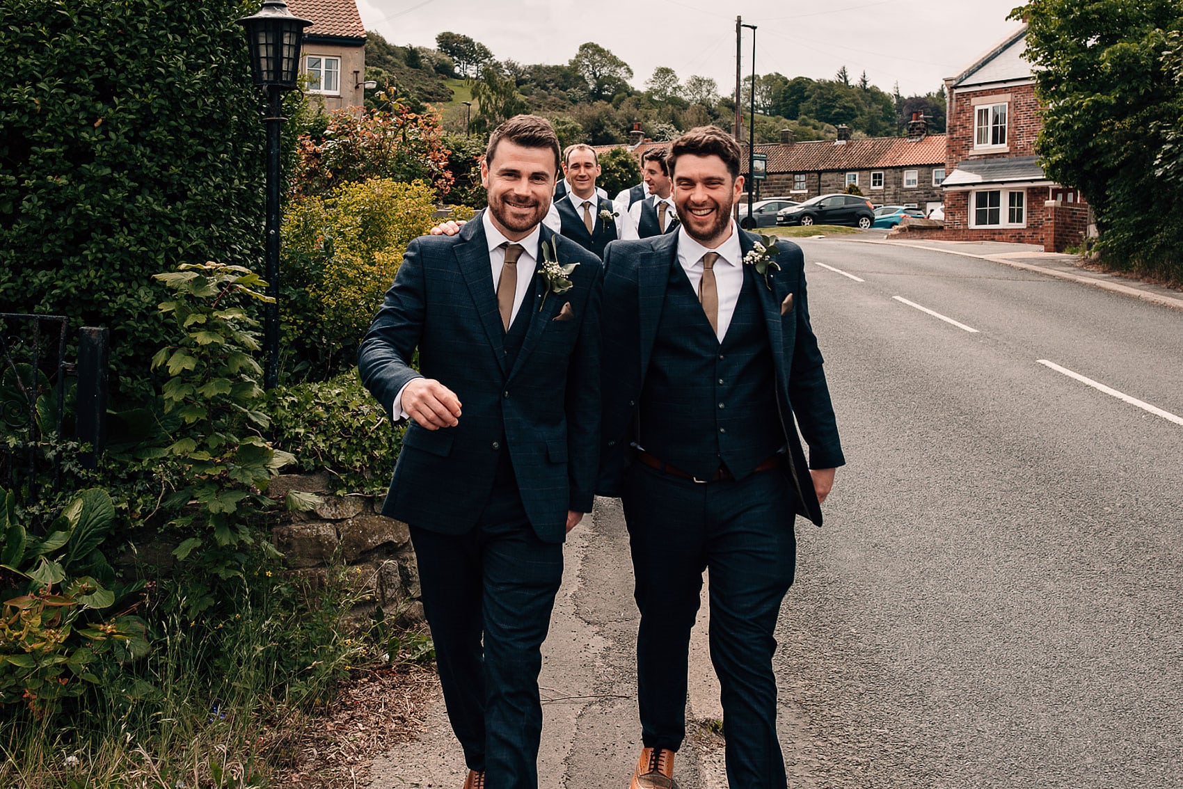 groomsmen countryside wedding photography Yorkshire