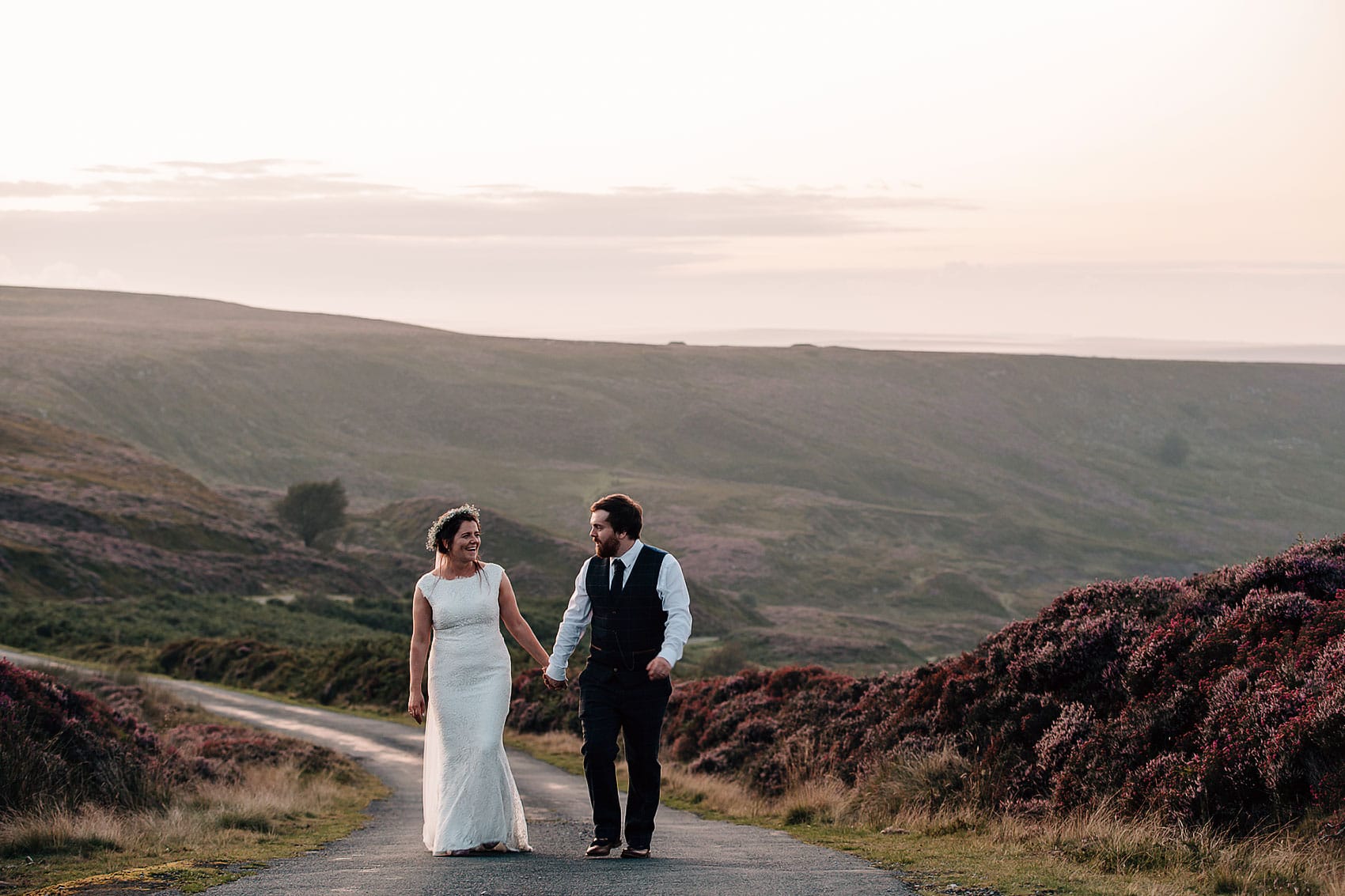 North Yorkshire farm wedding adventurous couple