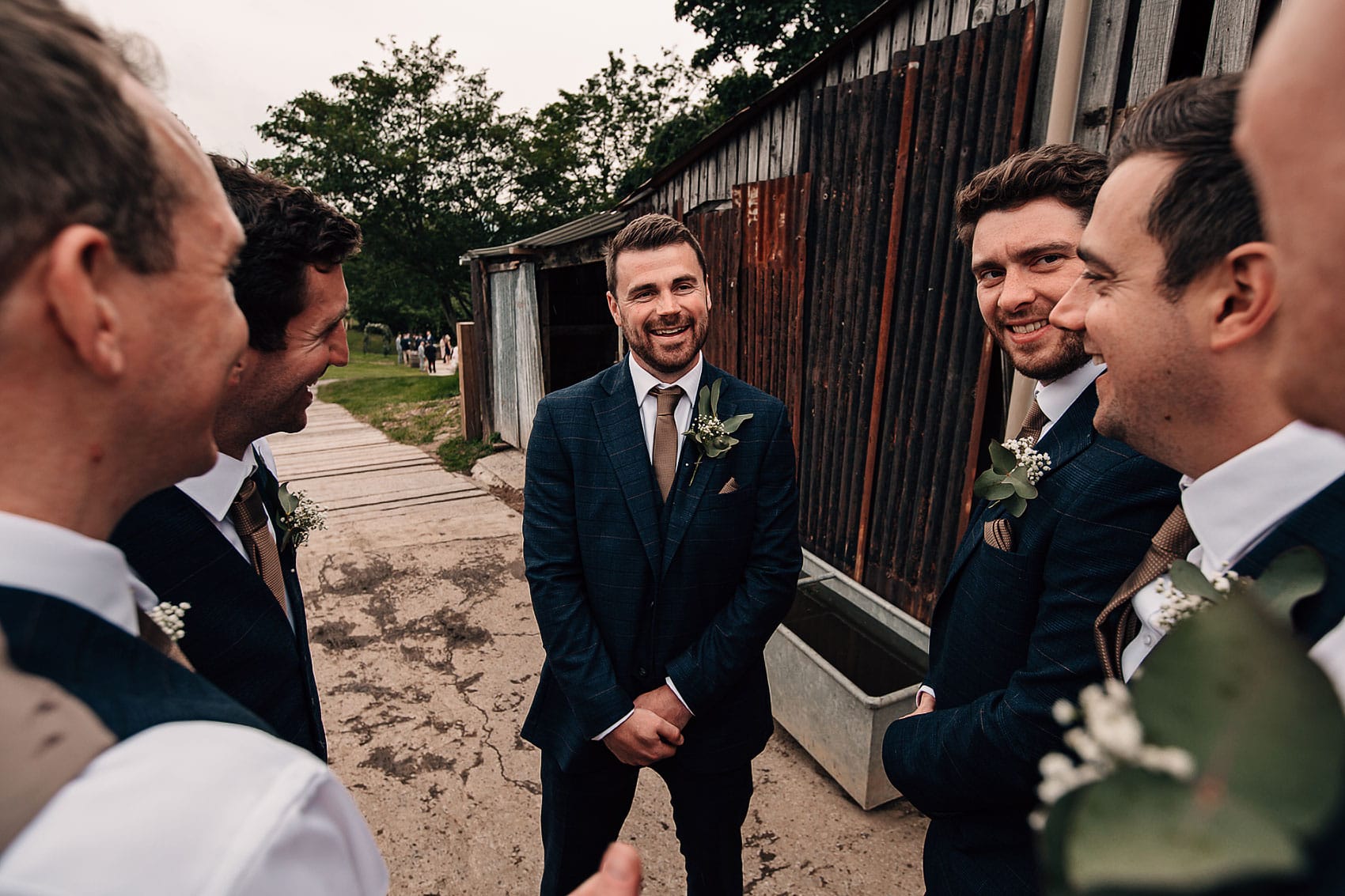 groomsmen garden marquee wedding photography Yorkshire