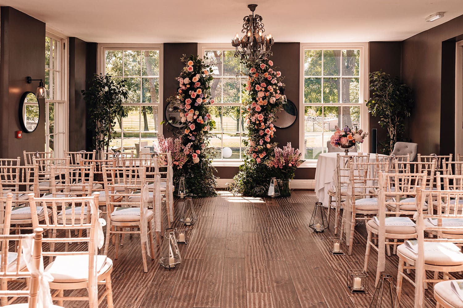 The ceremony room at Yorebridge House Hotel in Yorkshire